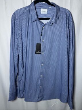 Stitch Note Blue Gingham Dress Shirt